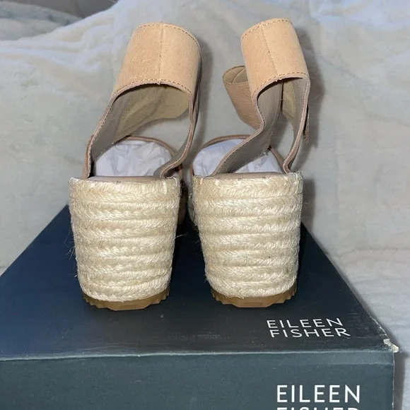 NWT Eileen Fisher Weslia Espadrille Wedge Sandal - Picture 9 of 14